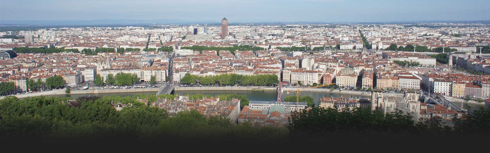 Vue panoramique de Lyon depuis une hauteur